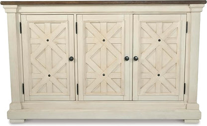 Signature Design by Ashley Bolanburg French Country Dining Room Server, Two-tone White & Brown