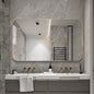 Large Modern Bathroom Mirror with Black Frame, 5mm Copper Free Silver Mirror,Black Frame, Easy Installation (Golden, 48" L x 30" W)