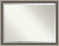 Amanti Art Grey Wall Mirror 35x45 Cottage Grey Silver Rectangle Bathroom Mirror for Wall Decor Living Room, X-Large Casual Wood Frame, Hangs Horizonally and Vertically, Bathroom Decor, Beveled Edge
