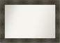 Amanti Art Grey Bathroom Mirror for Over Sink, 28x40 Pinstripe Plank Grey Narrow Rectangle Vanity Mirror, Large Country Rustic Frame, Hangs Horizonally and Vertically, Bathroom Wall Decor, Non-Beveled
