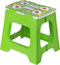 Vigar Compact Step Stool Foldable, 12-1/2-inch Step Stools for Adults up to 330 Pound, Lightweight Stool, Non-Slip Folding Step Stool, Ladybug on Top