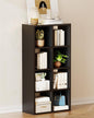 GTPLAYER 8-Cube Storage Organizer, Fits 11" Bins, Vertical or Horizontal Use, Opening Bookshelf, Partial Back Panels, Stackable Design Bookcase, for Living Room, Media Console, Hallway, Black