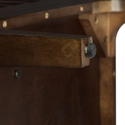 Crosley Furniture Asher Record Player Stand with Storage for Vinyl Records, Dark Brown