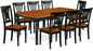 East West Furniture DOPL9-BCH-W 9 Piece Dining Room Table Set Includes a Rectangle Wooden Table with Butterfly Leaf and 8 Kitchen Dining Chairs, 42x78 Inch, Black & Cherry