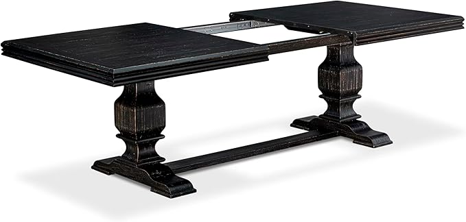 NKDA9-SBB-24-9-pc Dining Room Set Consists of a Rectangular Table and 8 Black Polyester Fabric Dining Chairs with Button Tufted Chair Back - Sand Blasting Black Finish.