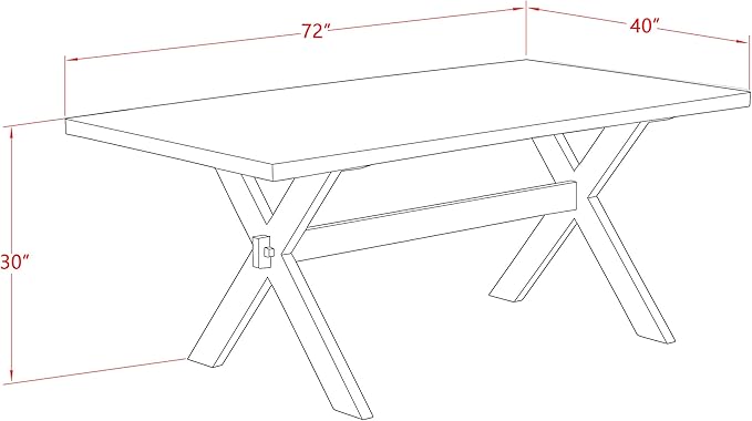 East West Furniture X627EL121-9 9 Piece Dining Room Table Set Includes a Rectangle Dining Table with X-Legs and 8 Blue Linen Fabric Upholstered Parson Chairs, 40x72 Inch, Multi-Color