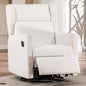 COMHOMA Nursery Rocking Chair Teddy Upholstered Swivel Rocker Recliner Manual Glider Reclining Chair for Living Room Bedroom Offices (Beige, 1 PCS)