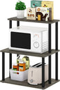 Furinno Turn-N-Tube 3-Tier Toolless Kitchen Storage Shelf, French Oak Grey/Black