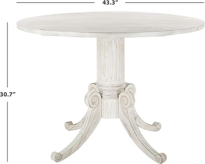 Safavieh Home Forest Traditional Antique White Drop Leaf Dining Table