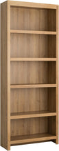 Prepac Moda 5-Tier Tall Wooden Bookcase, Oak Storage Cabinet, Display Cabinet, Bookshelf with Storage Shelves 31.75" W x 80" H x 12" D for Home Office, Living Room, Bedroom Organizer