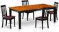 East West Furniture QUAN5-BCH-LC 5 Piece Dining Set Includes a Rectangle Dining Room Table with Butterfly Leaf and 4 Faux Leather Upholstered Chairs, 40x78 Inch, Black & Cherry