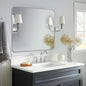 ANDY STAR Brushed Nickel Mirrors for Bathroom Sink, 30x30 Inch Bathroom Vanity Mirror with Square Metal Frame-Modern Clean Design with Superior Stainless Steel Frame