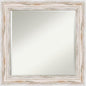 Amanti Art White Bathroom Mirror for Over Sink, 25x25 Alexandria White Wash Square Vanity Mirror, Medium Coastal Wood Frame, Hangs Horizonally and Vertically, Bathroom Wall Decor, Beveled Edge from WI