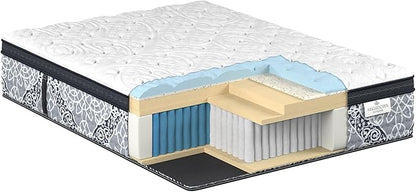 Kingsdown Firm Euro Pillow Top Hybrid Twin Mattress Cooling Gel Memory Foam Layer Multi-Layered Motion Isolation Cool Sleep Quilted Top Luxury Mattresses, 15-inch, Passions Engleson