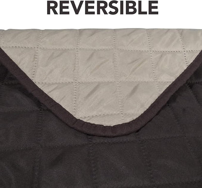 PureFit Reversible Sofa Couch Cover Water Resistant Couch Covers for 3 Cushion, Washable Furniture Cover with Non-Slip Foam and Adjustable Strap for Dogs, Pets (Sofa, Chocolate/Beige)