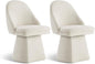 Swivel Dining Chairs Modern Desk Chair Upholstered Linen Fabric Side Chair for Kitchen Dining Room Bedroom,Linen,2 Box