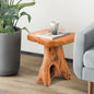 Small Side Table, Unique Design Live Edge Wood Stool, Freeform Natural Plant Stand for Garden, Yard, Living Room, Bedroom