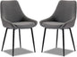 Dining Chairs Set of 2 Ergonomic Living Room Chairs Dark Grey Kitchen Chairs,Loads Up to 270lbs,Quick Assembly,Dining Room Chairs with Arms for Kitchen,Dining, Bedroom, Living Room