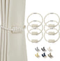 BEL AVENIR Magnetic Curtain Tiebacks, Decorative Drapery Holdbacks Modern Woven Tie-Backs with Exquisite Knot (Beige, 6 Pack)