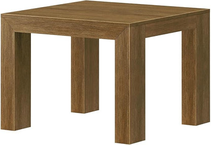 Plank+Beam Modern Square Corner Table, 32", Slim Side Table for Living Room, Mini End Table for Small Spaces, Bedside Night Stand, Pecan Wirebrush