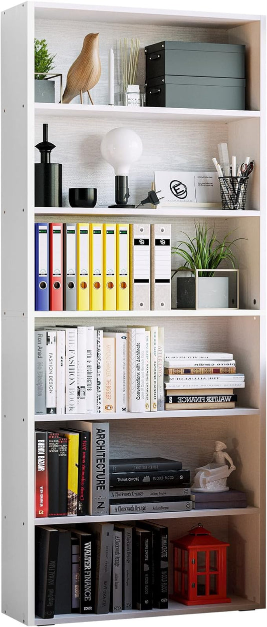 IRONCK Bookshelves and Bookcases Floor Standing 6 Tiers Display Storage Shelves 70 in Tall Bookcase Home Decor Furniture for Home Office, Living Room, Bed Room