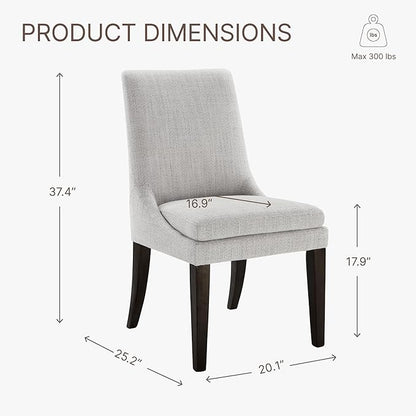 Upholstered Dining Chairs Modern Sidechair Performance Fabric High Back Armlesschair for Diningroom Kitchen,Linen,Set of 4(2 Box)