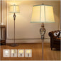 Vintage Floor Lamp with Nightlight, 65" Rustic Standing Lamp with Beige Faux Silk Shade, Farmhouse Style Design Tall Lamp Decor for Living Room Bedroom Study Home Office Corner- Bronze (Bulb Included)