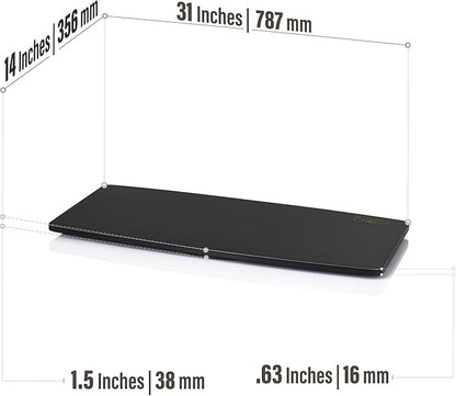 Prosumer's Choice Natural Bamboo TV Swivel Stand for LED/LCD TV, 31 & 21 inch Base Surface Black