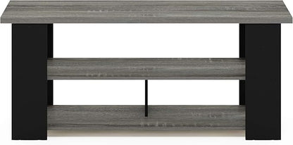 Furinno JAYA TV Stand, French Oak Grey/Black