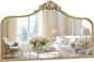 G-LEAF Vintage Baroque Mirror 48"X30", Victorian Antique Mirror with Gold Ornate Metal Frame for Fireplace Entryway Living Room Hallway Bathroom