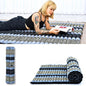 Leewadee - Foldable Floor Mattress - Japanese Roll Up Futon -Trifold Tatami Mat- Guest Floor Bed - Camping Mattress - Thai Massage Mat, Kapok Filled, 75 x 57 inches, Blue