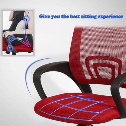 BestOffice Office Chair Ergonomic Cheap Desk Chair Mesh Computer Chair Lumbar Support Modern Executive Adjustable Stool Rolling Swivel Chair for Back Pain (Red)