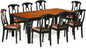 East West Furniture LGKE9-BCH-LC 9 Piece Dining Set Includes a Rectangle Dining Room Table with Butterfly Leaf and 8 Faux Leather Upholstered Kitchen Chairs, 42x84 Inch, Black & Cherry