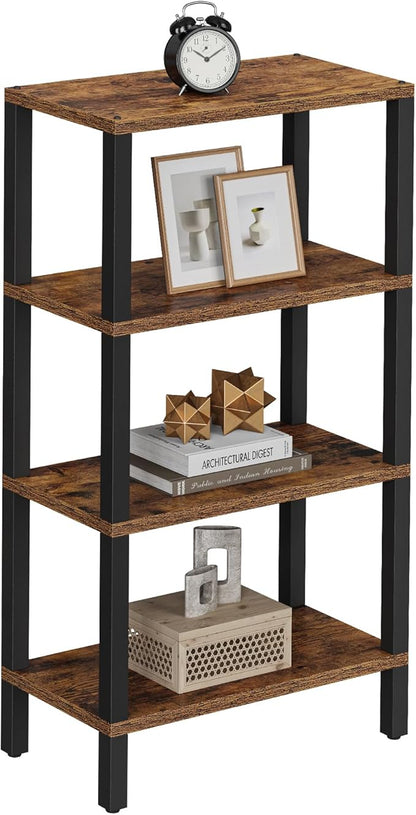 TUTOTAK Small Side Table, Narrow End Table, Skinny Sofa Table, Slim Nightstand, Couch Table, Living Room, Bed Room, Brown TB01BB078