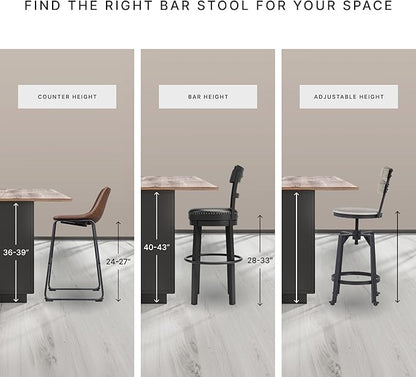 Signature Design by Ashley Wrenning Modern Diamond Patterned Counter Height Dining Table and 4 Upholstered Bar Stools with 2 Shelves, Set of 5, Gray & Light Gray