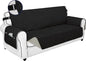 PureFit Reversible Sofa Couch Cover Water Resistant Couch Covers for 3 Cushion, Washable Furniture Cover with Non-Slip Foam and Adjustable Strap for Dogs, Pets (Oversized Sofa, Black/Beige)