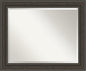 Amanti Art Brown Bathroom Mirror for Over Sink, 28x34 Shipwreck Greywash Rectangle Vanity Mirror, Large Traditional Frame, Hangs Horizonally and Vertically, Bathroom Wall Decor, Beveled Edge