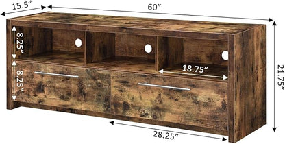 Convenience Concepts Newport Marbella 60 inch TV Stand with Cabinets and Shelves Home_Furniture_and_Decor, Unspecified, Barnwood