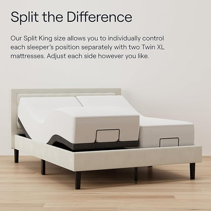 Nectar Premier Full Adjustable Base & 13” Mattress (New Version) - Head & Foot Incline - Medium Firm Memory Foam - Cooling Upgrade - 3 Massage Settings - 365-Night Mattress Trial & Forever Warranty