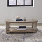 Liberty Furniture Harlow Living Room Oval Cocktail Table - Sandstone & Satin Nickel