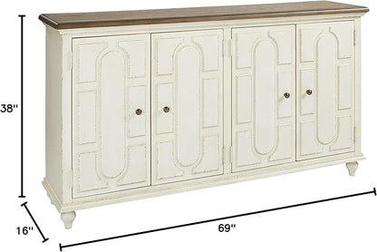Signature Design by Ashley Roranville French Country Accent Cabinet or Server, White