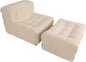 Bean Bag Chair - Memory Foam Bean Bag Chair for Adults, Comfy High-Resilience Single Sofa, Small Space Floor Chair, Chaise Lounge for Living Room, Bedroom (Beige, Square + Ottoman)