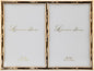 Lawrence Frames 4x6 Double Gold Metal Picture Frame with Bamboo Design