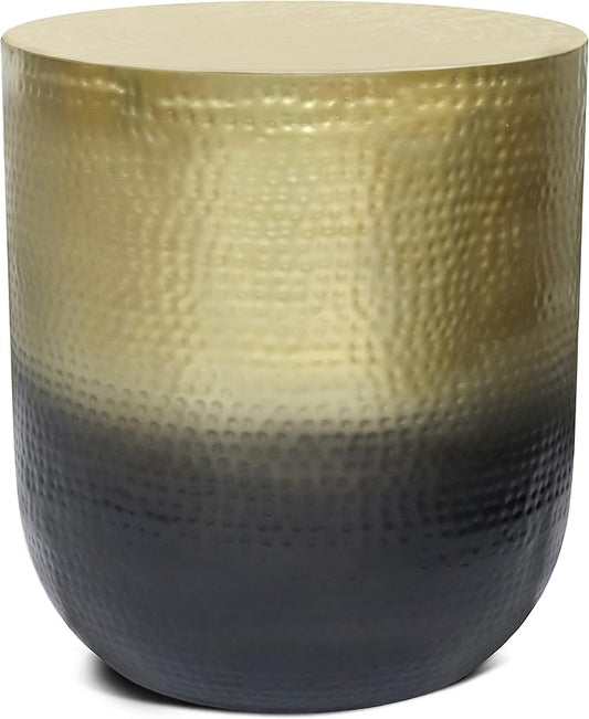 SIMPLIHOME Nova Boho 19 Inch Wide Metal Side Table in Gold Ombre, Fully Assembled, For the Living Room and Bedroom