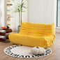 N&V Fireside Loveseat, Mid Century Armless Twin Size Floor Sofa, Soft Premium Corduroy Floor Lounge Chair, Foam Sofa Accent Chair for Living Room Bedroom and Office, Tuscany