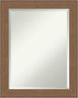 Amanti Art Brown Wall Mirror 29x23 Alta Medium Brown Rectangle Bathroom Mirror for Wall Decor Living Room, Medium Rustic Farmhouse Frame, Hangs Horizonally and Vertically, Bathroom Decor, Beveled Edge