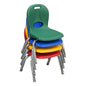 Learniture LNT-110-CSW-AS Structure Series Preschool Chairs, Red, green, Yellow, Blue (Pack of 4)