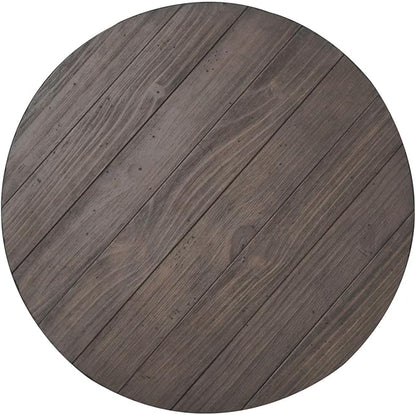 Liberty Furniture River Place Living Room Round Chairside Table - Riverstone White & Tobacco