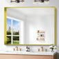 Gold Bathroom Mirror, 36x48 Inch Rectangular Framed Mirror, Large Wall Mounted Bathroom Vanity Mirror Over Sink for Bedroom,Restroom, Living Room, Hangs Vertically or Horizontally