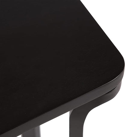 Kate and Laurel Escalon Modern Rectangle Wood Side Table, 22 x 14 x 26, Black, Transitional Decorative End Table for Use as a Bedroom Nightstand or Living Room Accent Table